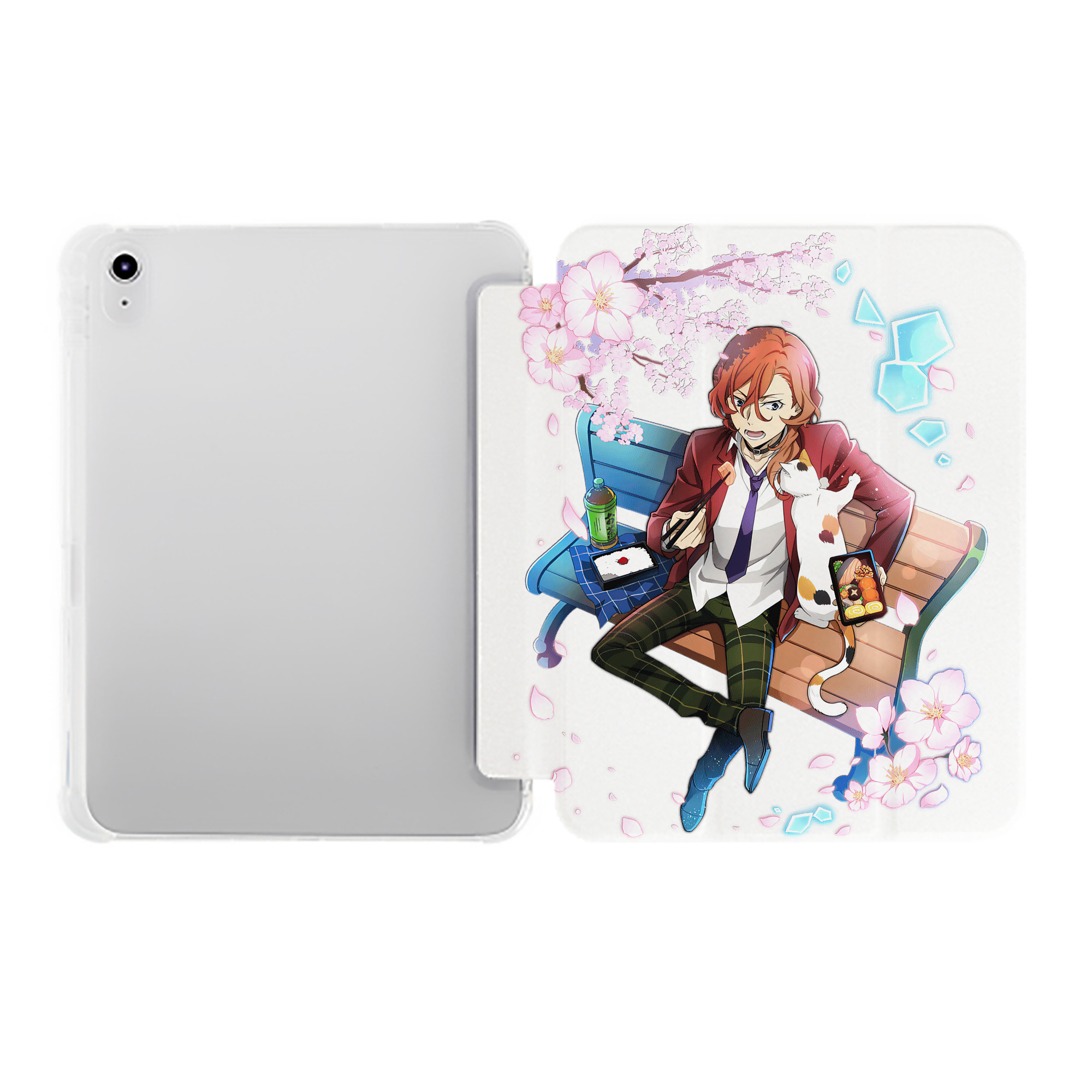（画像用） 文豪ストレイドッグス Bungo Stray Dogs IPad ケース ペン収納付き 三つ折りスタンド PUレザー×シリコン 対応機種9.5/10.5/10.9インチ